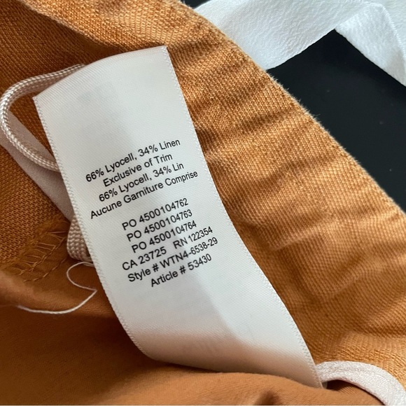 Wilfred Allegra Burnt Orange Linen Shorts Size 10 - Picture 6 of 7